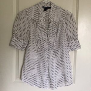 French Connection short-sleeve punted blouse